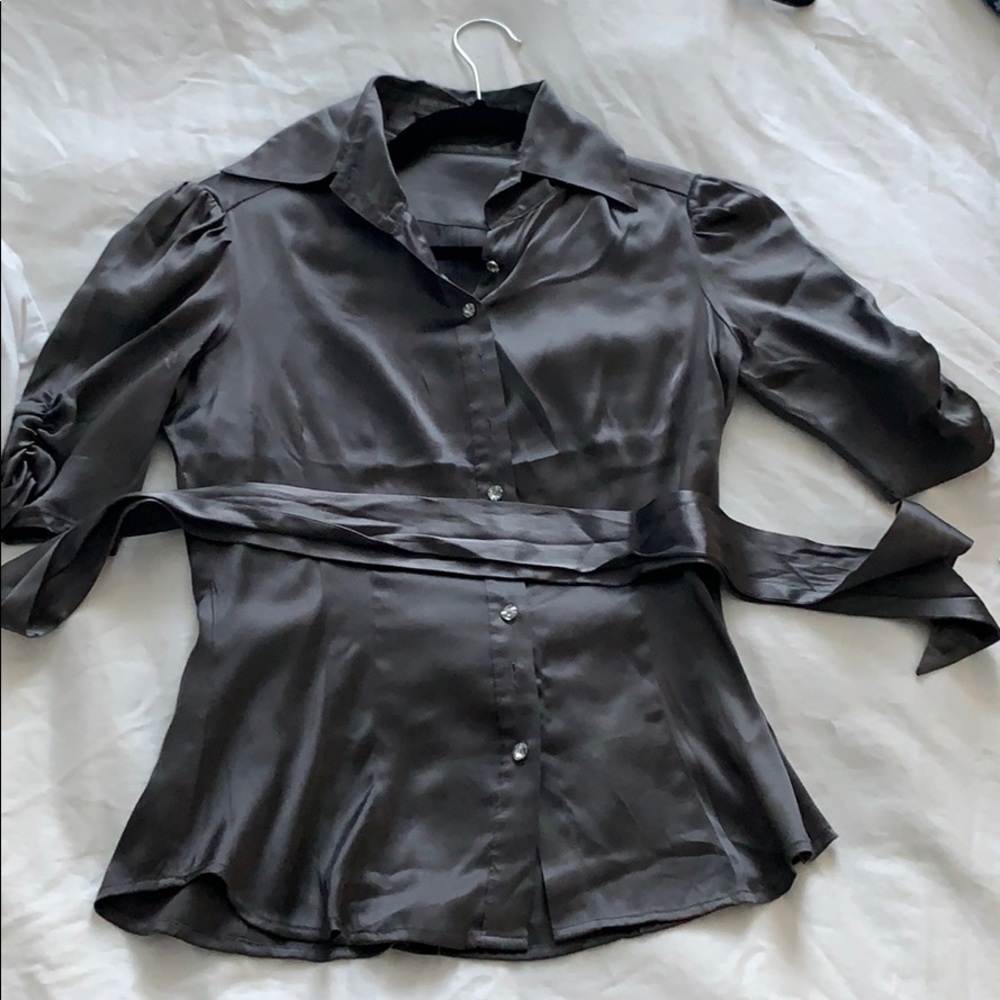 30% off bundles. Bebe blouse with crystal buttons